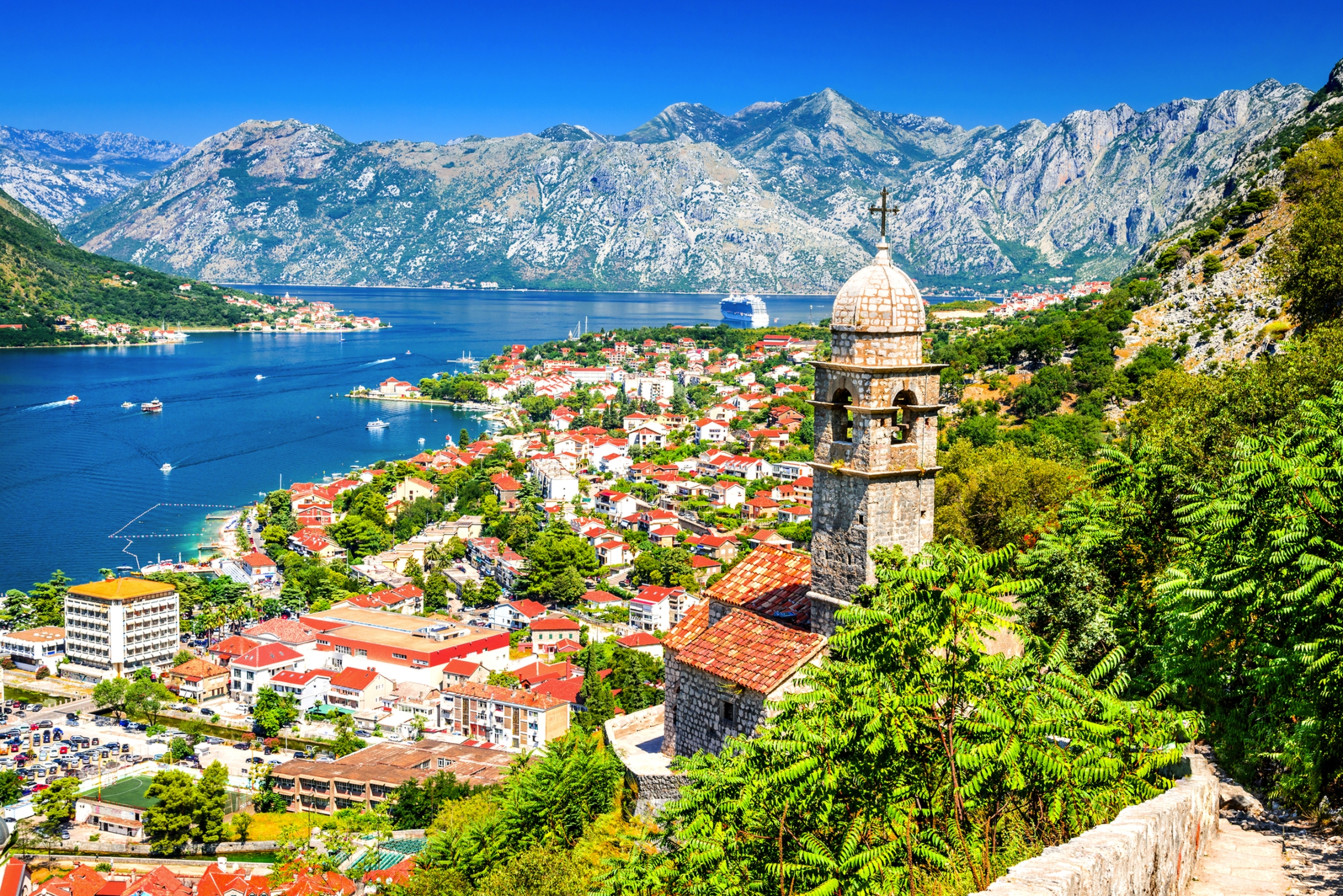 Kotor in der Bucht von Kotor, Montenegro