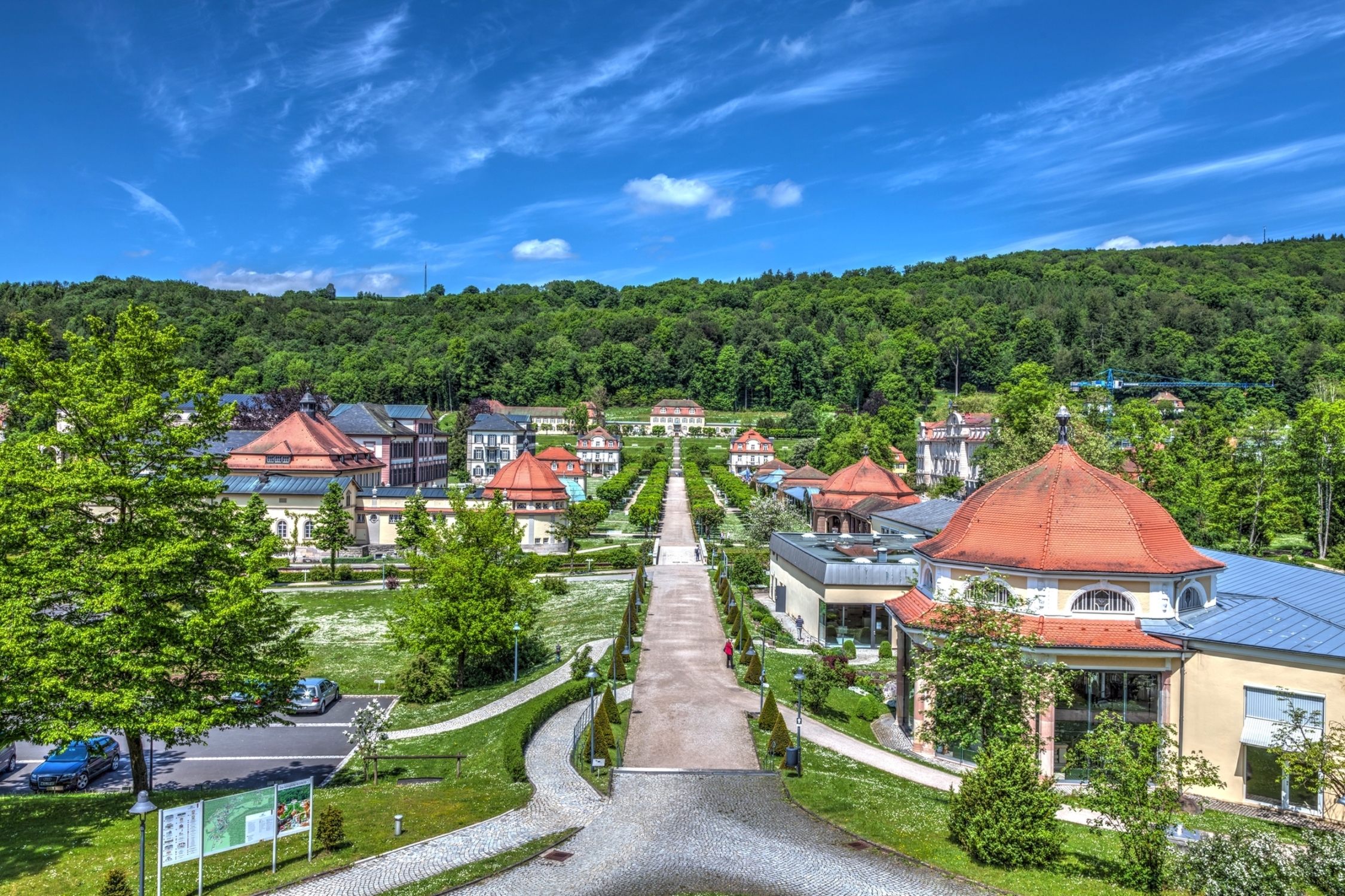 Blick auf das Staatsbad Bad Brückenau