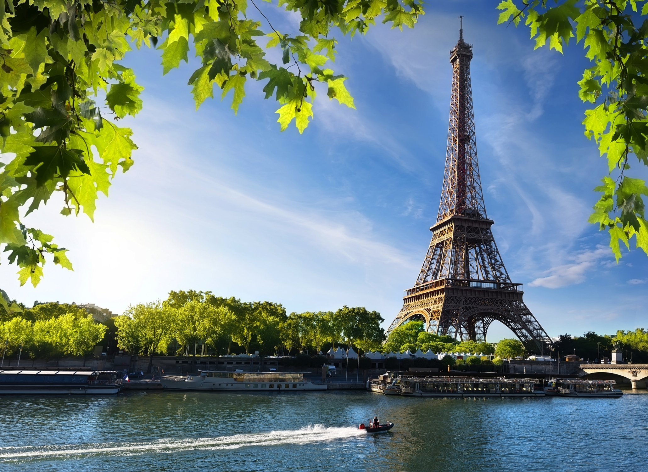 Seine in Paris mit Eiffelturm